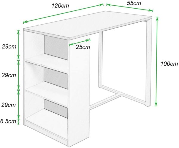 Three-layer office desk storage table 3